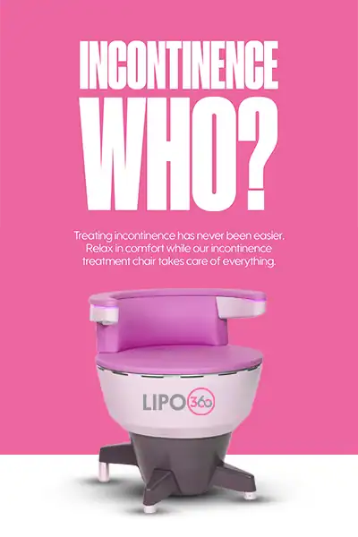 LIPO360 EMS Chair Can Help with Urinary Incontinence 2 Image of a urinary incontinence treatment seat Hampton